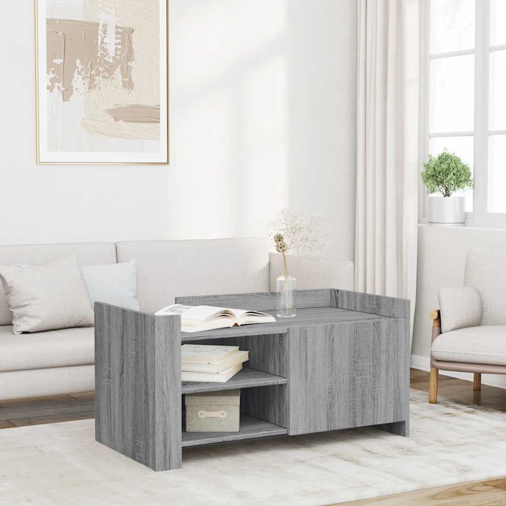 Coffee Table 80x50x50 cm Engineered Wood Grey sonoma 100 cm