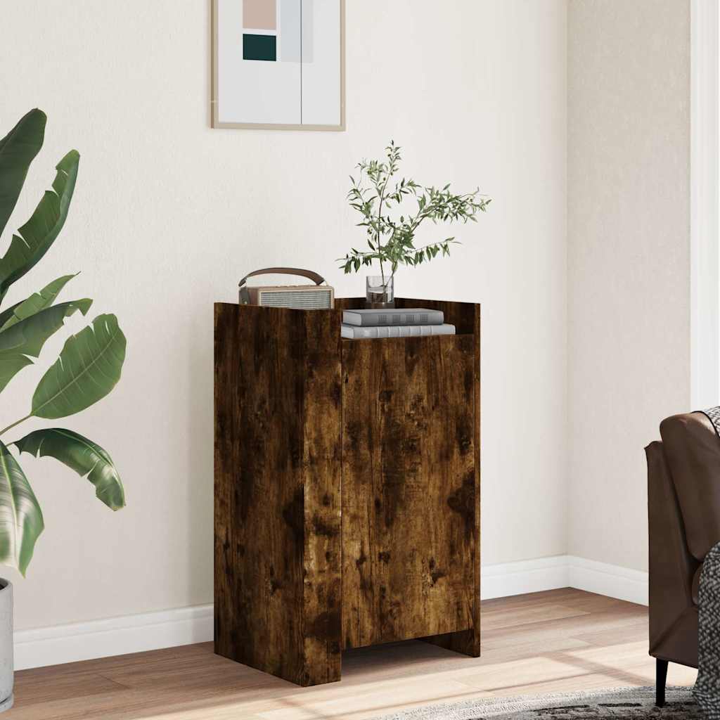 vidaXL Sideboard Smoked Oak 45x35x75 cm Engineered Wood 1