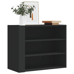 Wall Cabinet 75x35x60 cm Engineered Wood Black