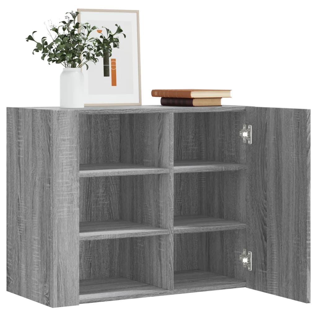 vidaXL Wall Cabinet Grey Sonoma 75x35x60 cm Engineered Wood 1