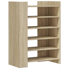 vidaXL Shoe Cabinet Sonoma Oak 74.5x37.5x100 cm Engineered Wood 6