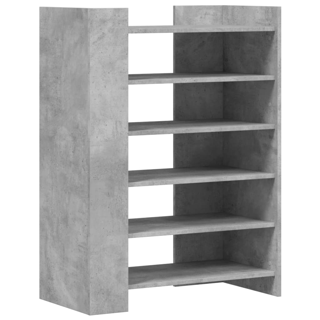 vidaXL Shoe Cabinet Concrete Grey 74.5x37.5x100 cm Engineered Wood 2