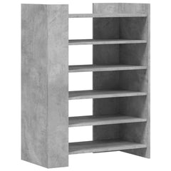vidaXL Shoe Cabinet Concrete Grey 74.5x37.5x100 cm Engineered Wood 2