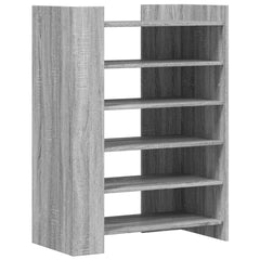 vidaXL Shoe Cabinet Grey Sonoma 74.5x37.5x100 cm Engineered Wood 2