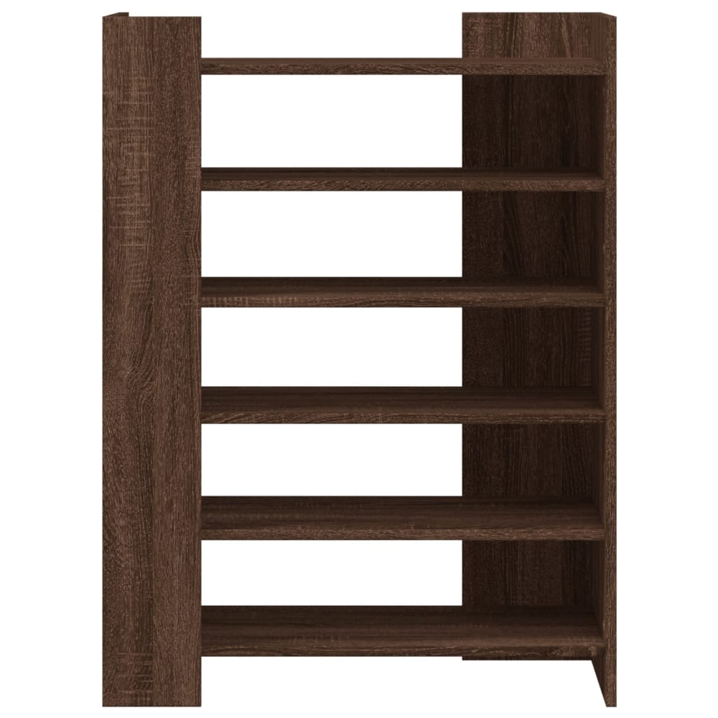 vidaXL Shoe Cabinet Brown Oak 74.5x37.5x100 cm Engineered Wood 4