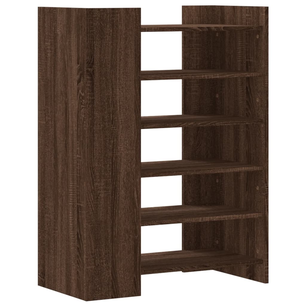 vidaXL Shoe Cabinet Brown Oak 74.5x37.5x100 cm Engineered Wood 6