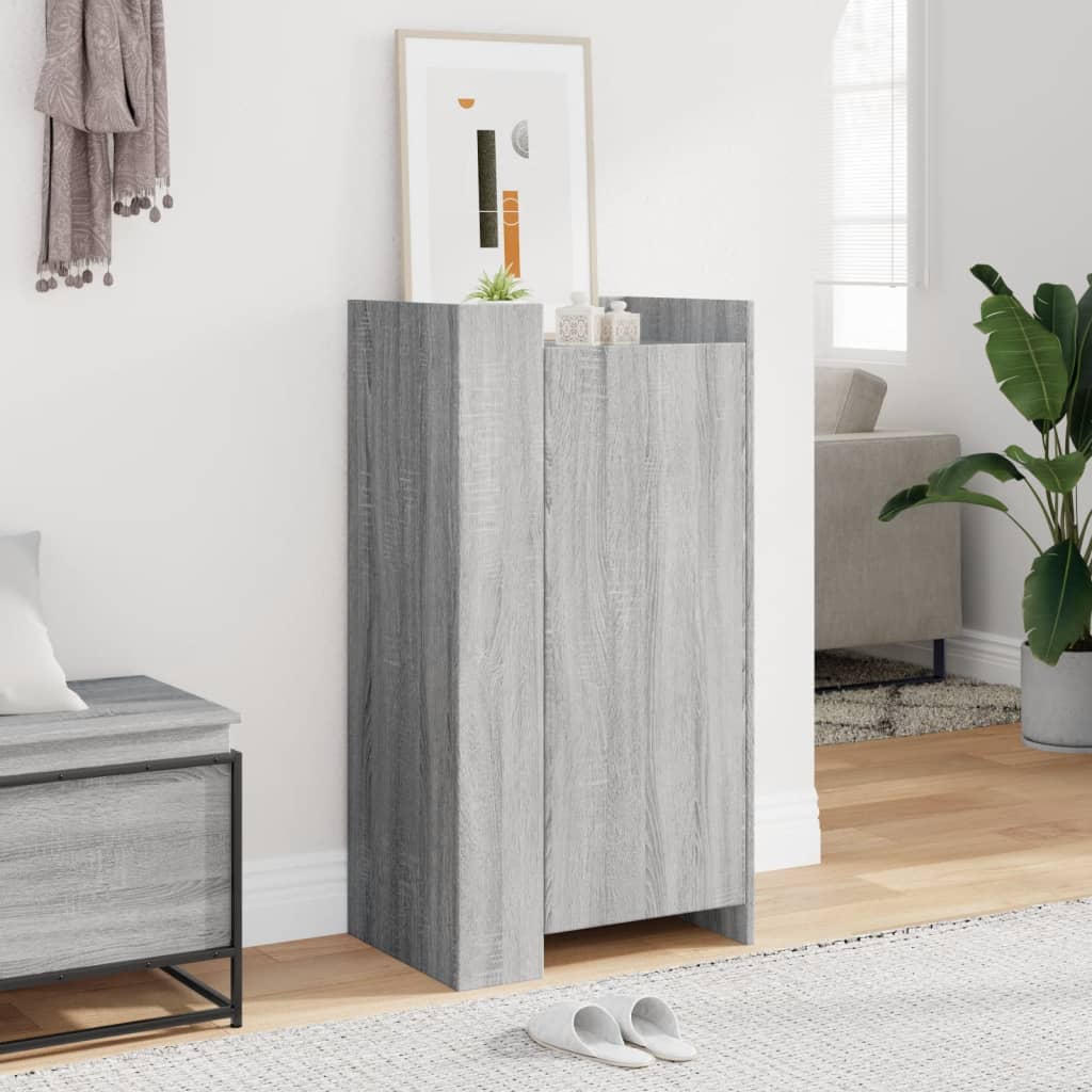 vidaXL Shoe Cabinet Grey Sonoma 52x37.5x100 cm Engineered Wood 1