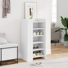 vidaXL Shoe Cabinet White 52x37.5x100 cm Engineered Wood 3
