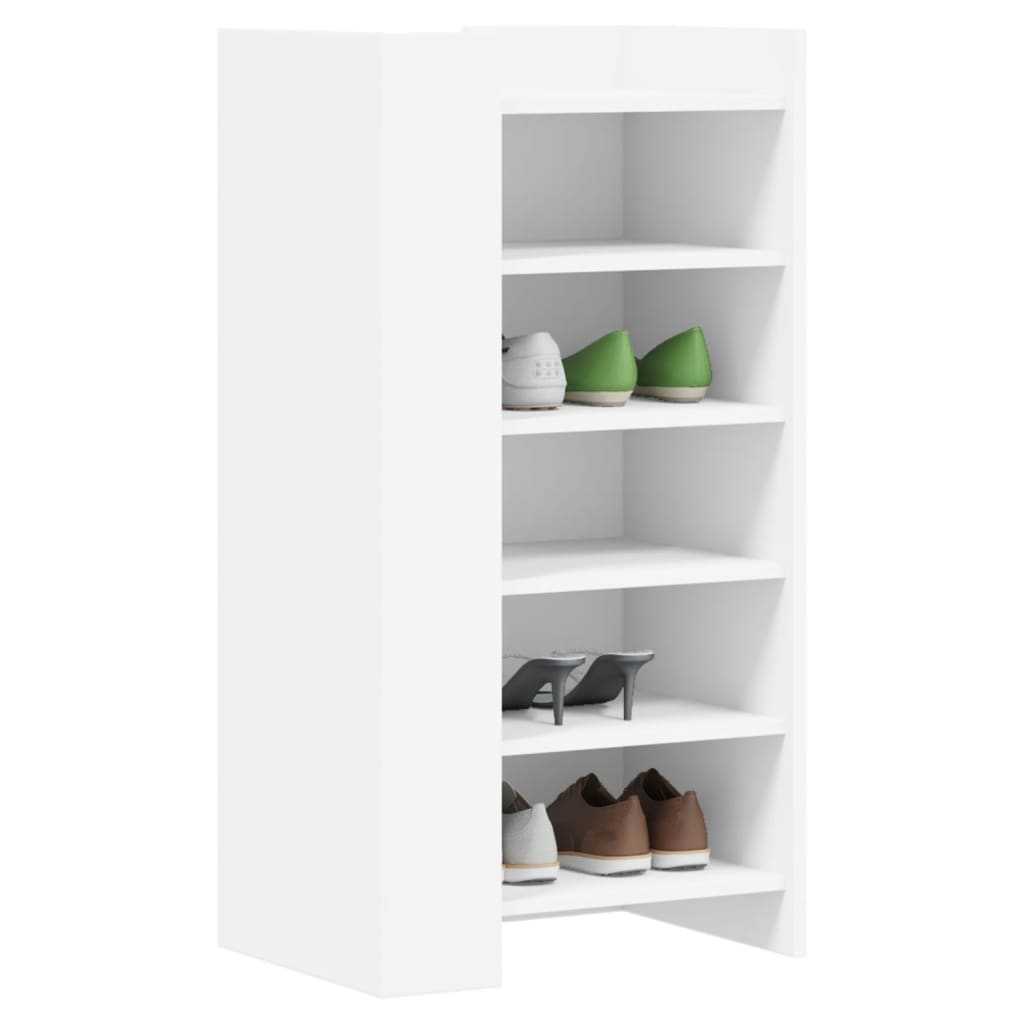 vidaXL Shoe Cabinet White 52x37.5x100 cm Engineered Wood 1