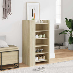 vidaXL Shoe Cabinet Sonoma Oak 52x37.5x100 cm Engineered Wood 3