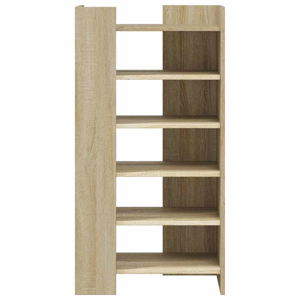 vidaXL Shoe Cabinet Sonoma Oak 52x37.5x100 cm Engineered Wood 4