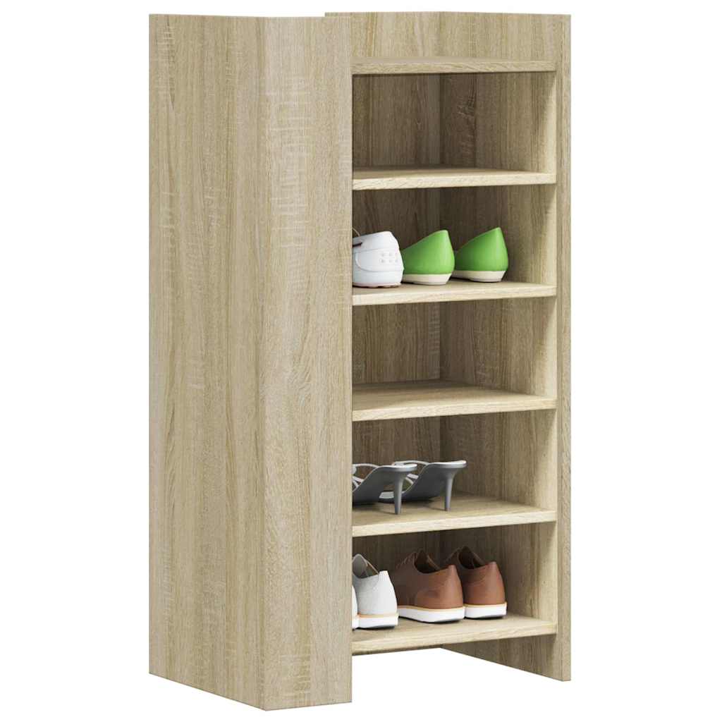 vidaXL Shoe Cabinet Sonoma Oak 52x37.5x100 cm Engineered Wood 1