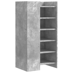 vidaXL Shoe Cabinet Concrete Grey 52x37.5x100 cm Engineered Wood 6