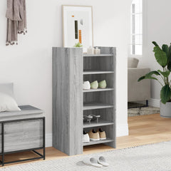 vidaXL Shoe Cabinet Grey Sonoma 52x37.5x100 cm Engineered Wood 3