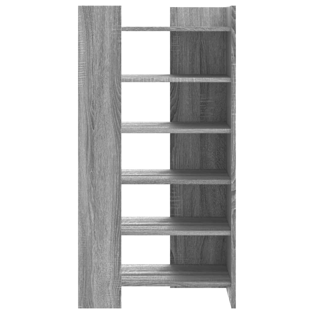 vidaXL Shoe Cabinet Grey Sonoma 52x37.5x100 cm Engineered Wood 4