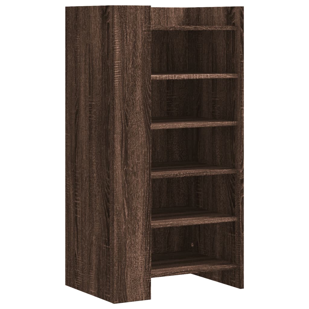 vidaXL Shoe Cabinet Brown Oak 52x37.5x100 cm Engineered Wood 2