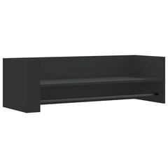 vidaXL Wall Shelf Black 100x35x30.5 cm Engineered Wood 2
