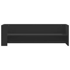 vidaXL Wall Shelf Black 100x35x30.5 cm Engineered Wood 4