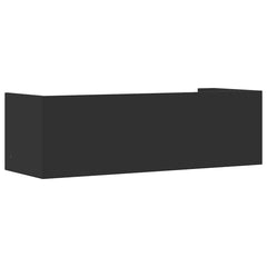 vidaXL Wall Shelf Black 100x35x30.5 cm Engineered Wood 6