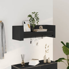 vidaXL Wall Shelf Black 100x35x30.5 cm Engineered Wood 1