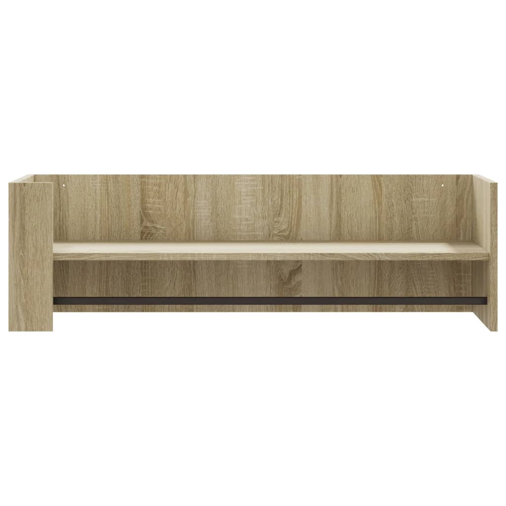 vidaXL Wall Shelf Sonoma Oak 100x35x30.5 cm Engineered Wood 4