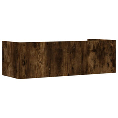 vidaXL Wall Shelf Smoked Oak 100x35x30.5 cm Engineered Wood 6