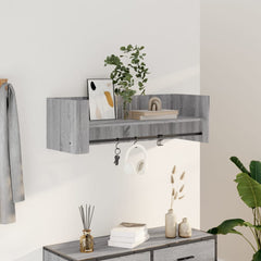 vidaXL Wall Shelf Grey Sonoma 100x35x30.5 cm Engineered Wood 1