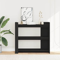 vidaXL Console Table Black 100x35x90 cm Engineered Wood 3