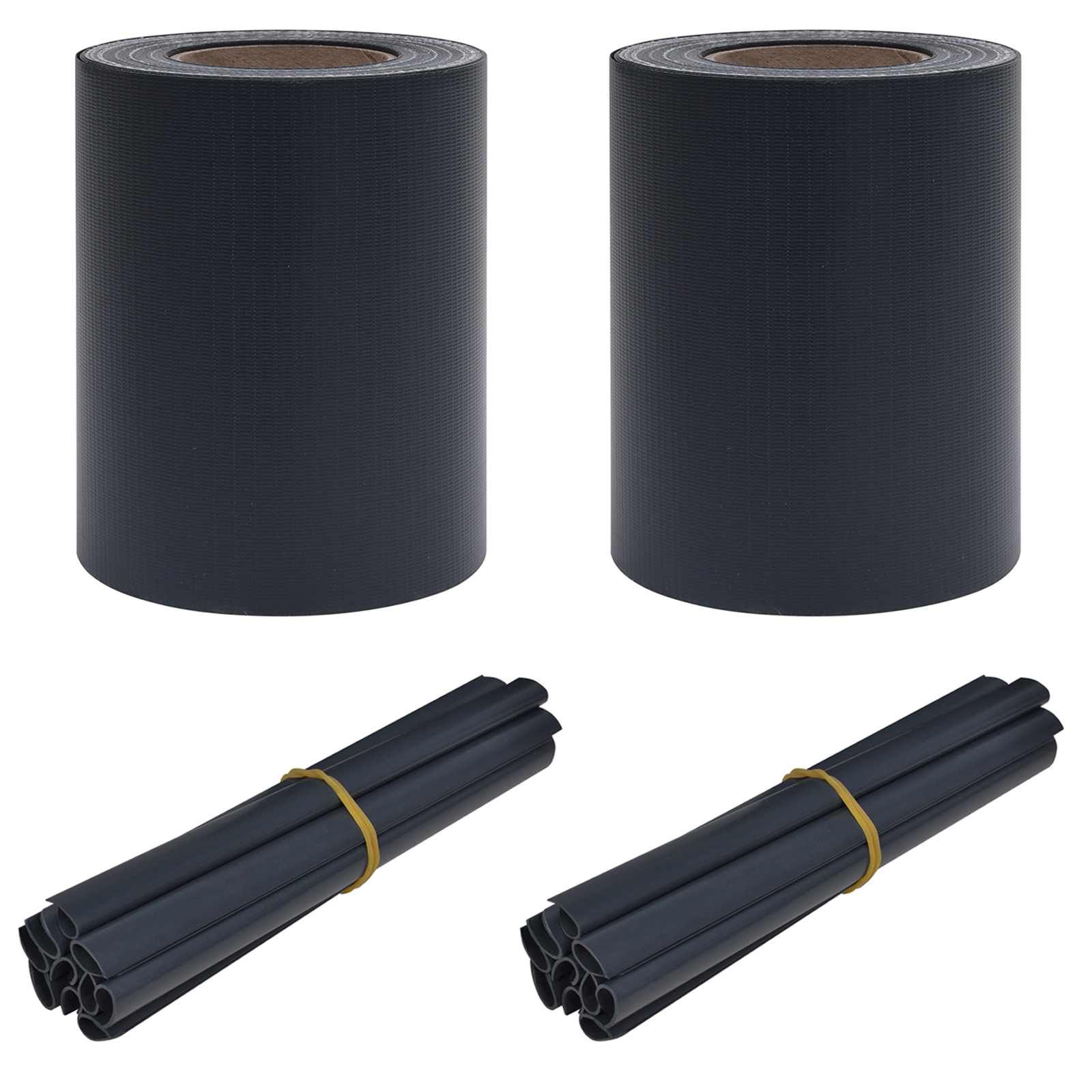 vidaXL Garden Privacy Screens 70 x 0.19 m PVC Dark Grey 2