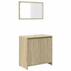 vidaXL Bathroom Furniture Set Sonoma Oak Engineered Wood 2