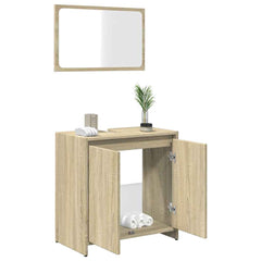 vidaXL Bathroom Furniture Set Sonoma Oak Engineered Wood 4