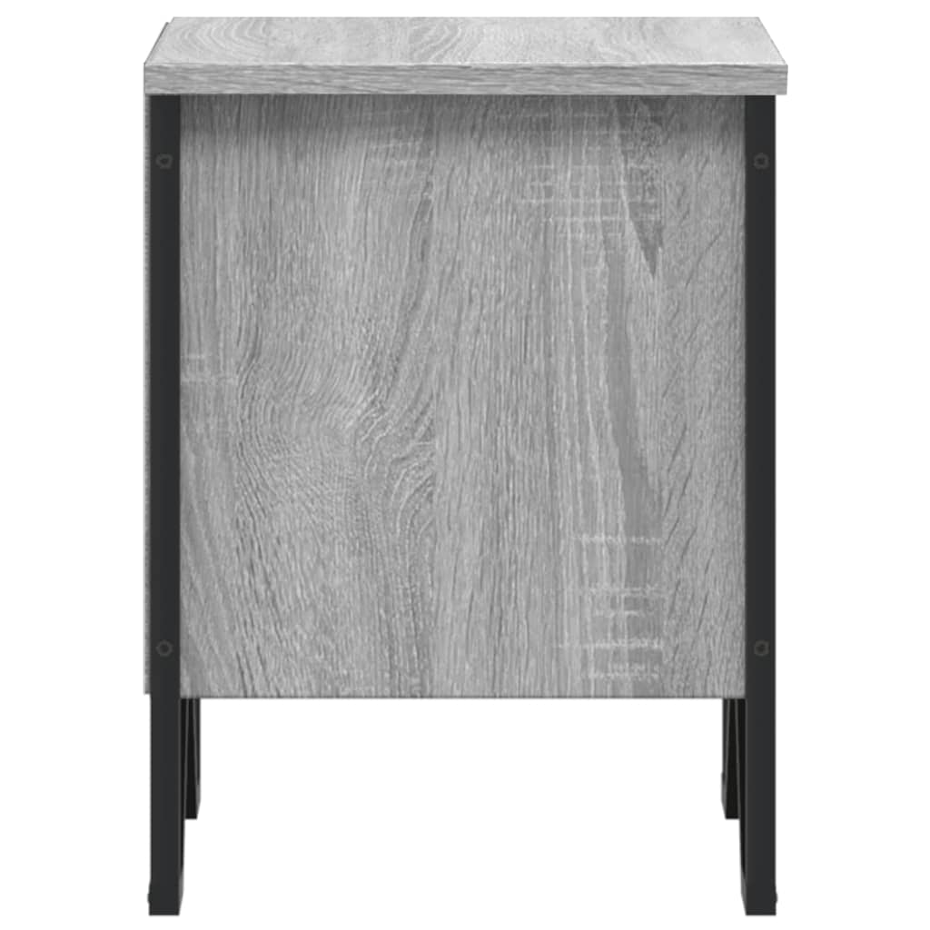 vidaXL Bedside Cabinet Grey Sonoma 2 pcs 40x30x40 cm Engineered Wood 6