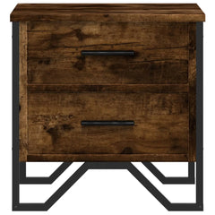 vidaXL Bedside Cabinet Smoked Oak 40x41x40 cm Engineered Wood 5