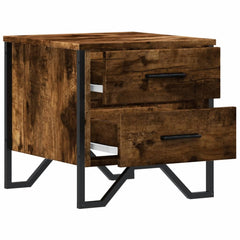vidaXL Bedside Cabinet Smoked Oak 40x41x40 cm Engineered Wood 6