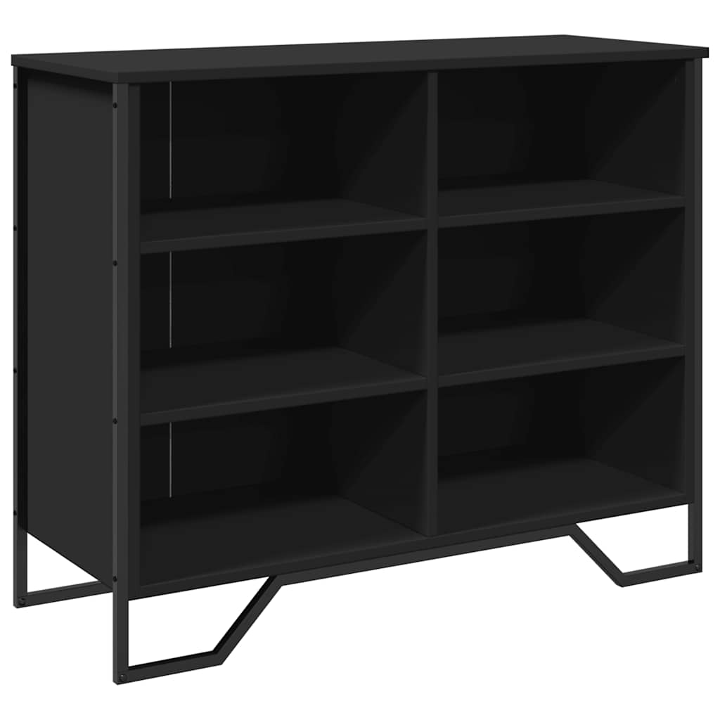 vidaXL Sideboard Black 91x35.5x74.5 cm Engineered Wood 2