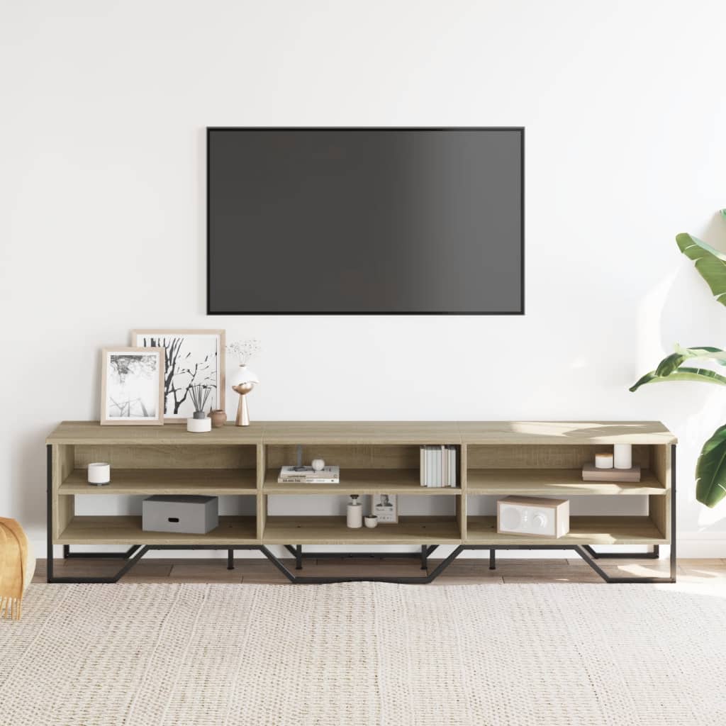 vidaXL TV Cabinet Sonoma Oak 180x34x41 cm Engineered Wood 3