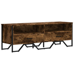 vidaXL TV Cabinet Smoked Oak 122x34x41 cm Engineered Wood 2