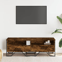 vidaXL TV Cabinet Smoked Oak 122x34x41 cm Engineered Wood 3