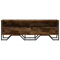 vidaXL TV Cabinet Smoked Oak 122x34x41 cm Engineered Wood 4