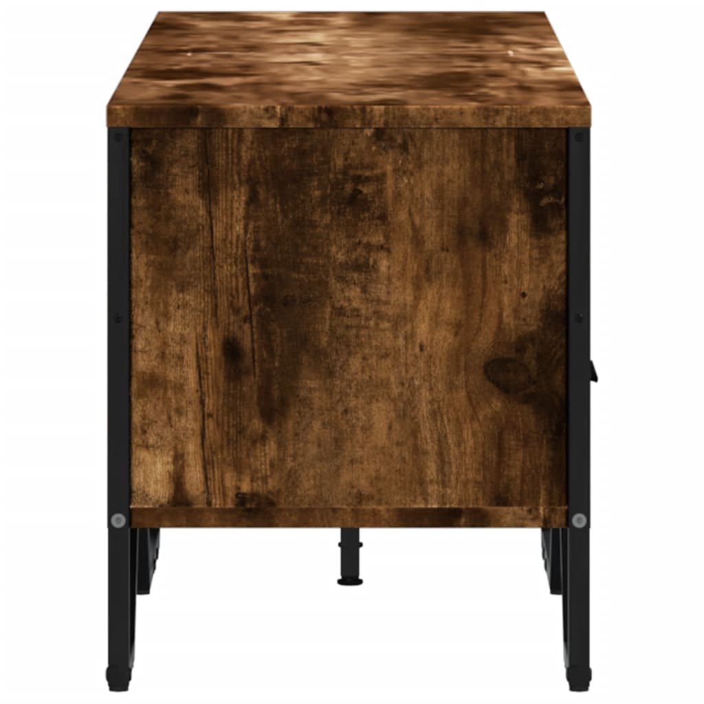 vidaXL TV Cabinet Smoked Oak 122x34x41 cm Engineered Wood 5