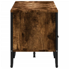 vidaXL TV Cabinet Smoked Oak 122x34x41 cm Engineered Wood 5
