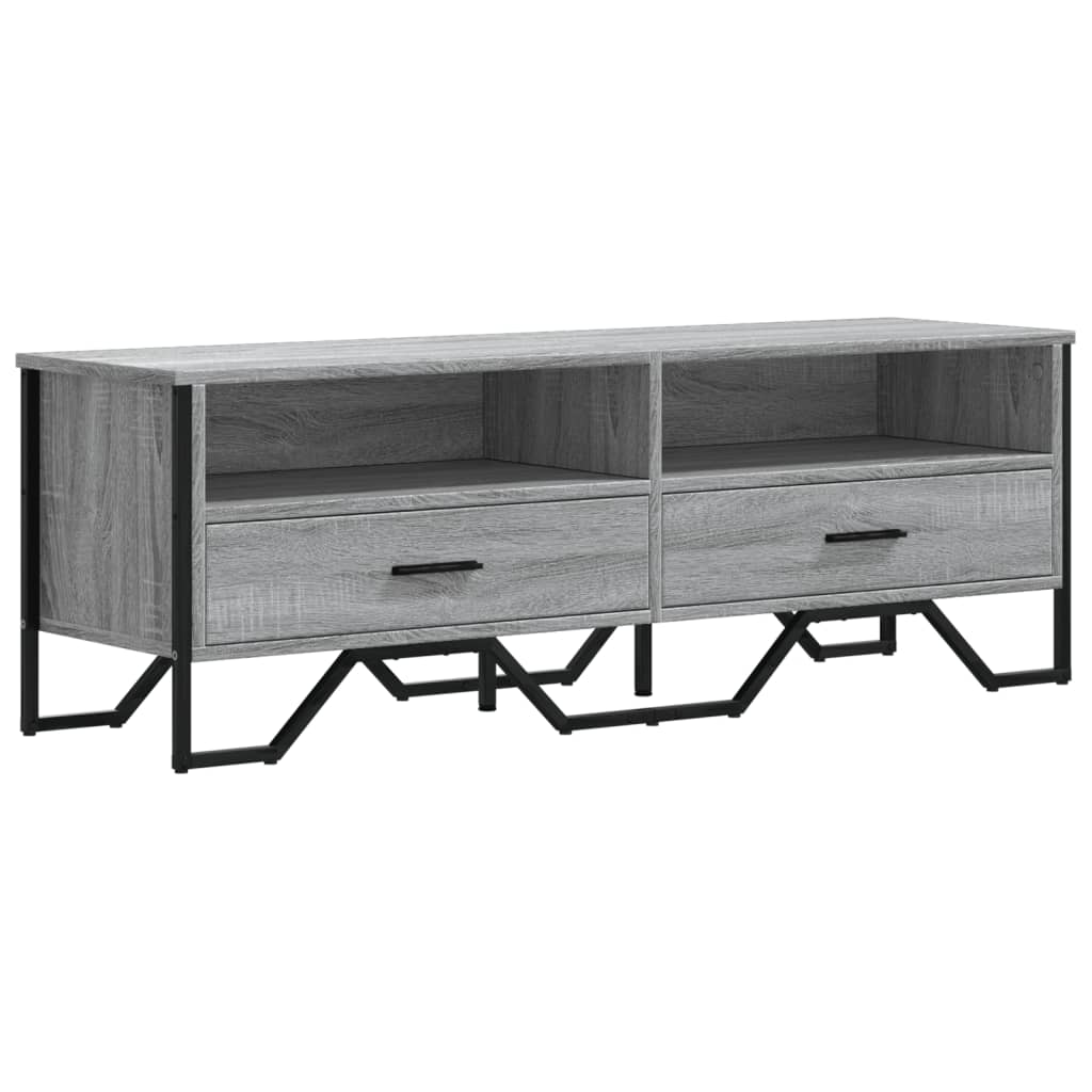 vidaXL TV Cabinet Grey Sonoma 122x34x41 cm Engineered Wood 2