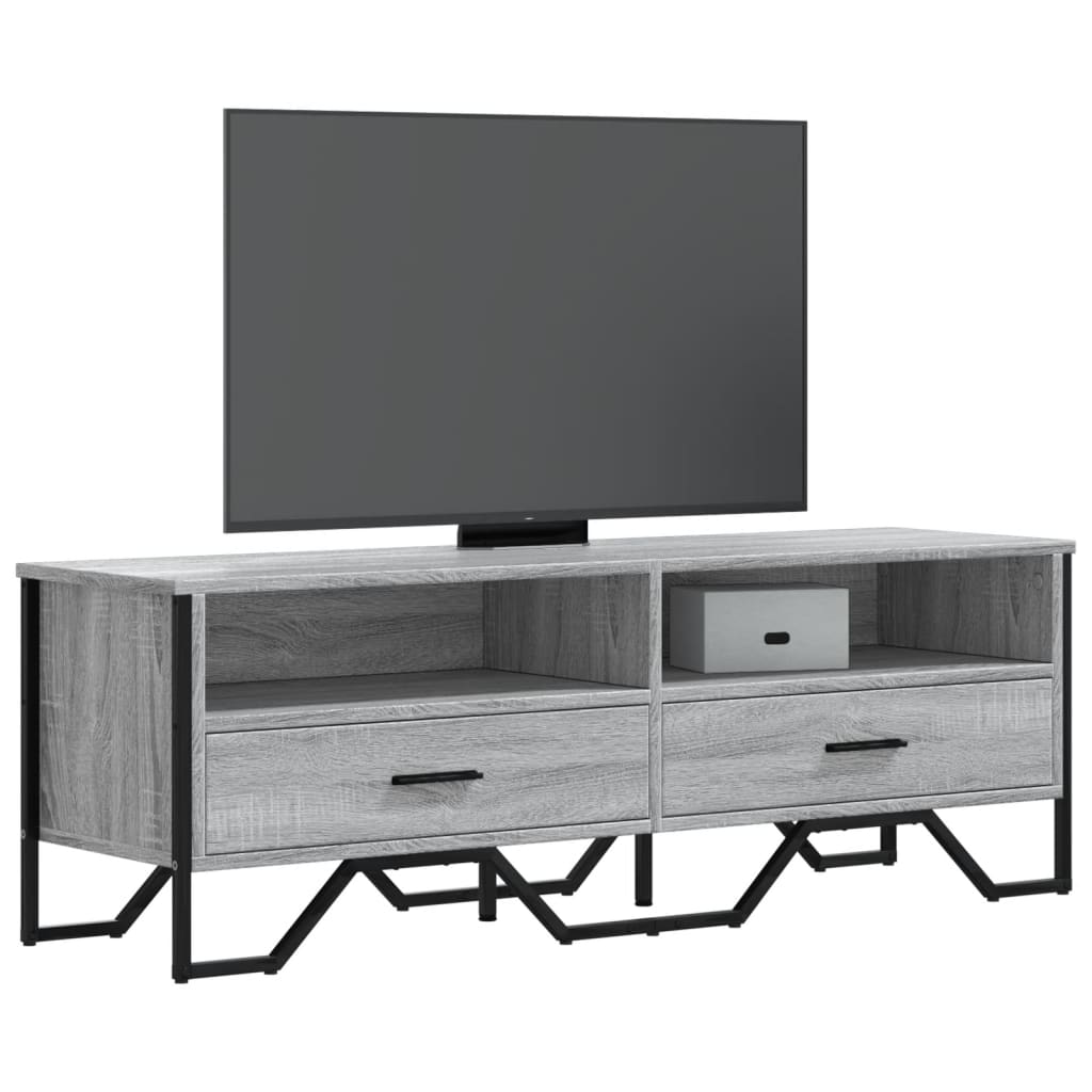 vidaXL TV Cabinet Grey Sonoma 122x34x41 cm Engineered Wood 1