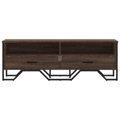 vidaXL TV Cabinet Brown Oak 122x34x41 cm Engineered Wood 4
