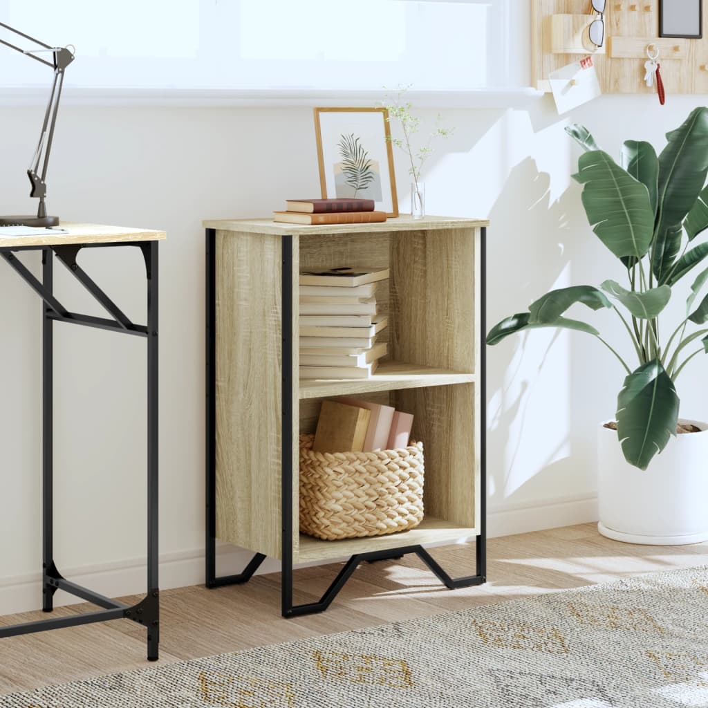 vidaXL Bookcase Sonoma Oak 50x31x74.5 cm Engineered Wood 3