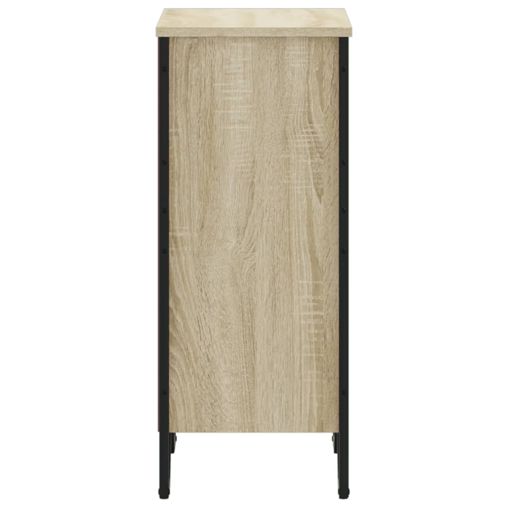vidaXL Bookcase Sonoma Oak 50x31x74.5 cm Engineered Wood 5