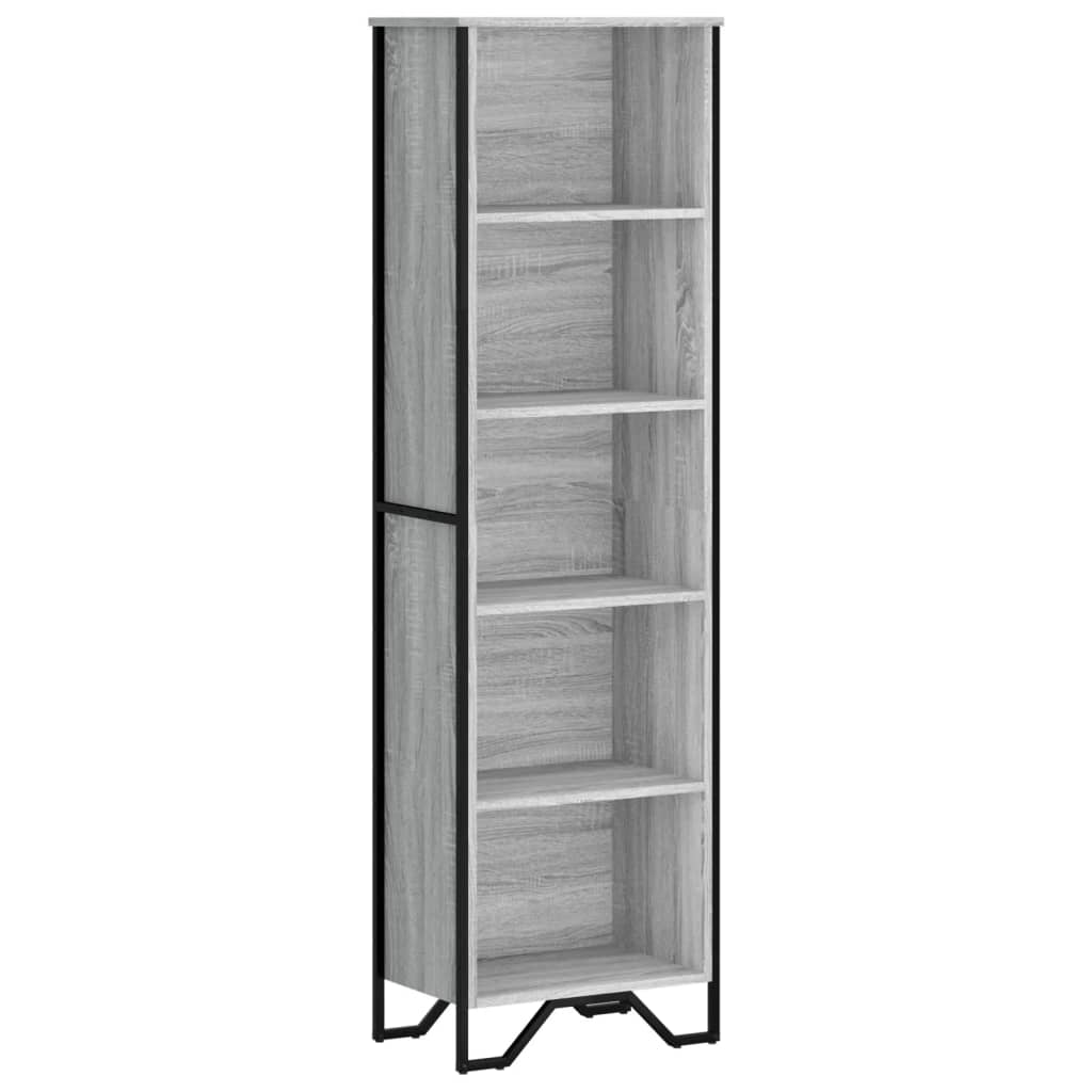 vidaXL Bookcase Grey Sonoma 50x31x169 cm Engineered Wood 2