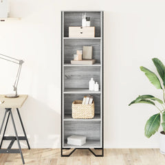 vidaXL Bookcase Grey Sonoma 50x31x169 cm Engineered Wood 3