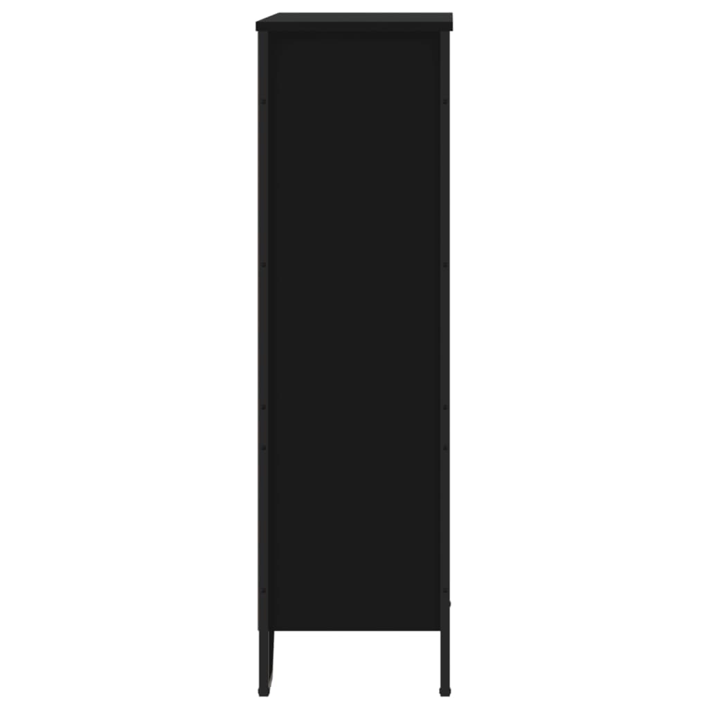 vidaXL Bookcase Black 80x31x106 cm Engineered Wood 5