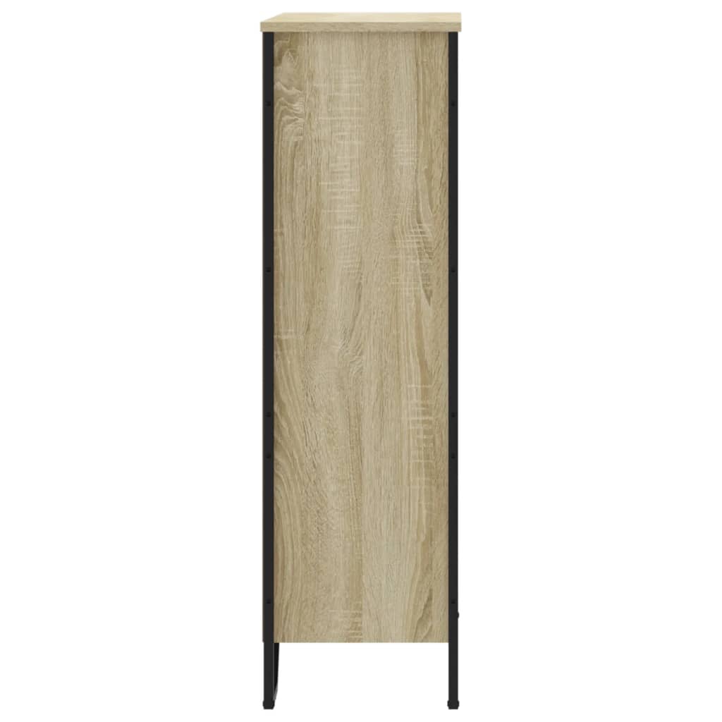 vidaXL Bookcase Sonoma Oak 80x31x106 cm Engineered Wood 5